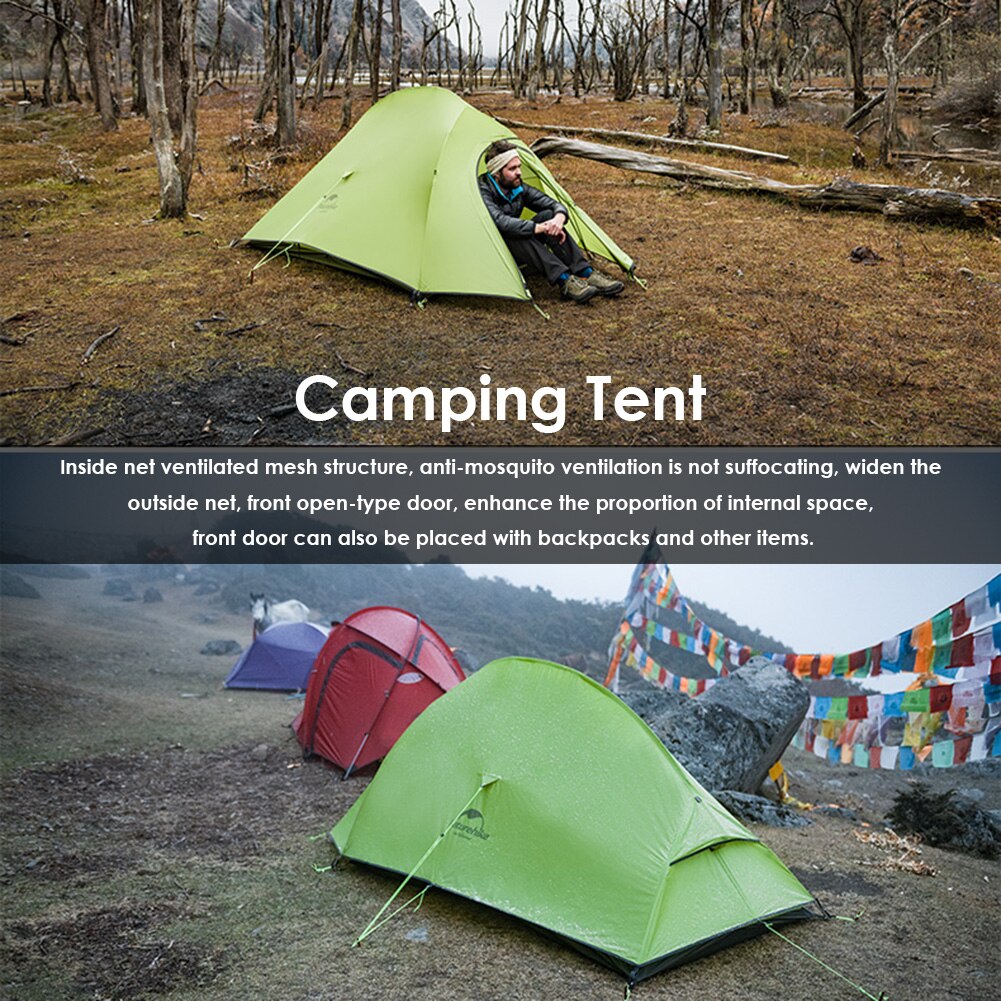 Cheap Goat Tents 1 Person Windproof Camping Tent Waterproof Dual Layers  Cloud Up Series for Outdoor Travel Camping Hiking Tools   